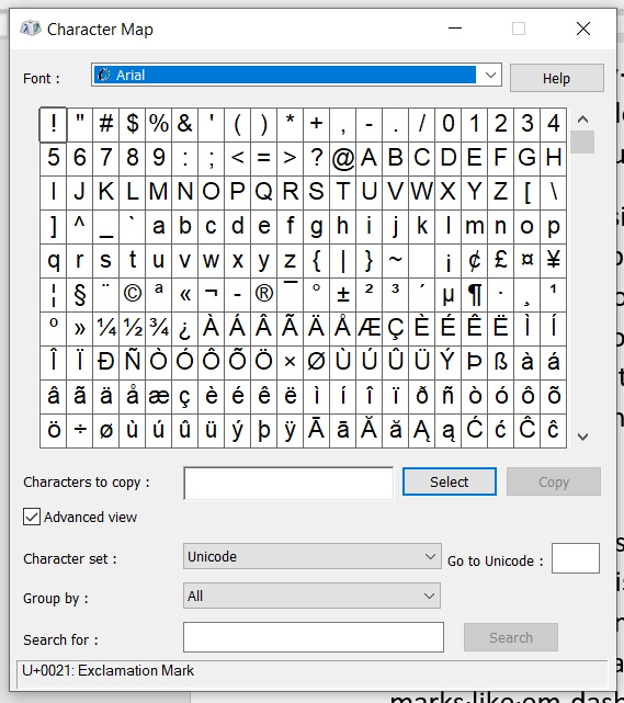 Guide to Using Character Maps and Unicode - ProofreadingPal